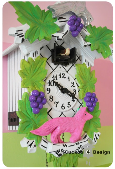 colorful cuckoo clock for little girl's room