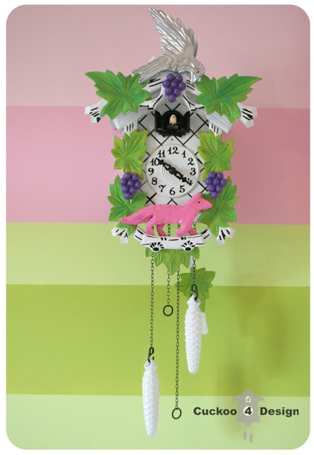 painted colorful cuckoo clock