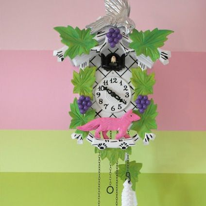 Colorful painted cuckoo clock