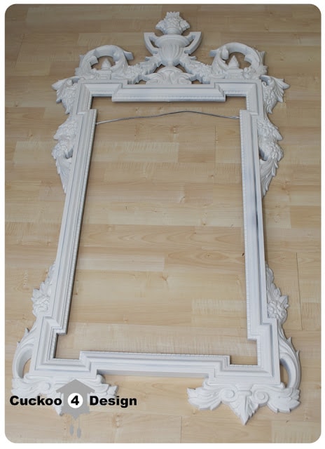 mirror frame primed with Kilz primer