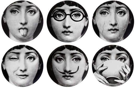 theme and variations (Terma e Variazion) plates by Piero Fornasetti