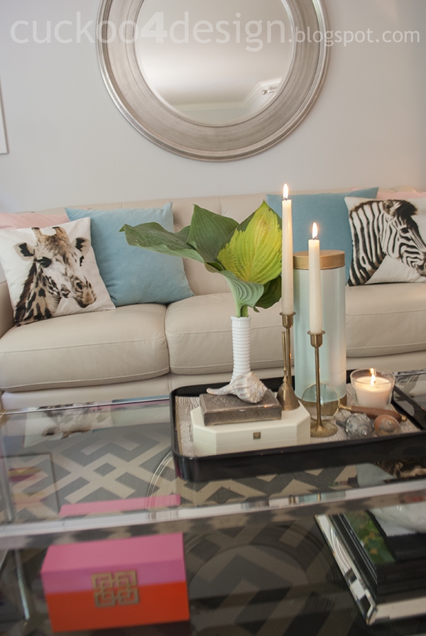 H&M zebra and giraffe pillow in summer living room by cuckoo4design