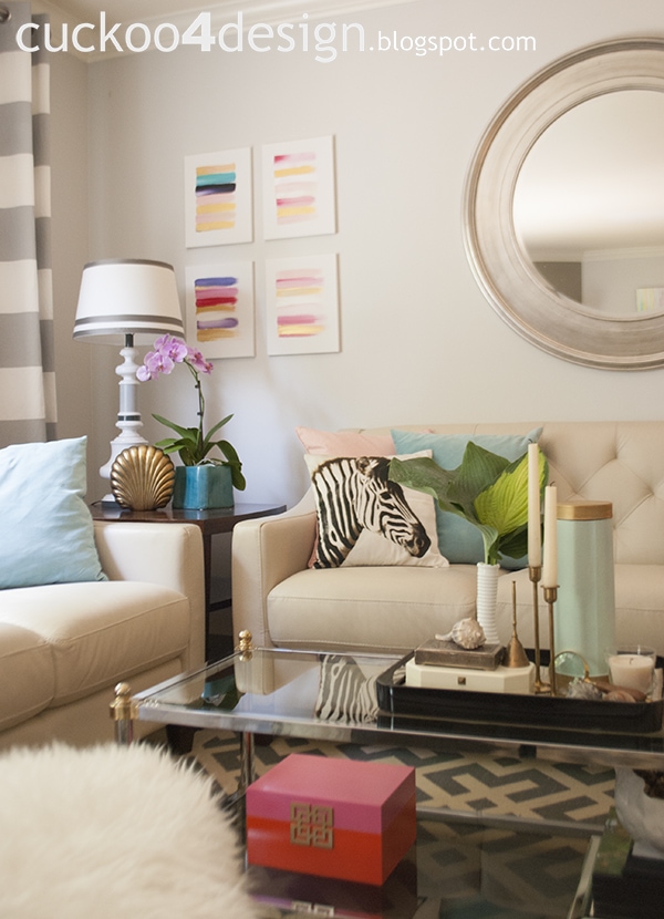 H&M zebra pillow in summer living room by cuckoo4design