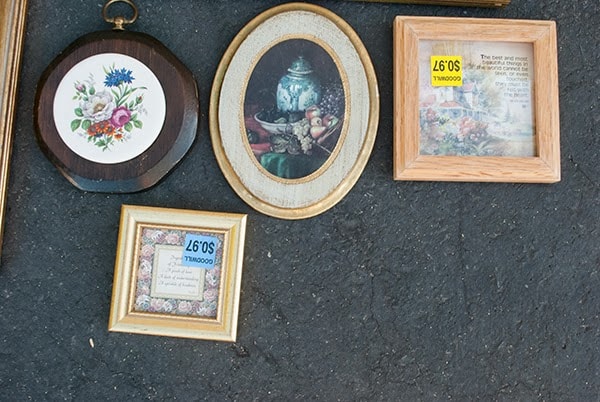 close-up of vintage frames
