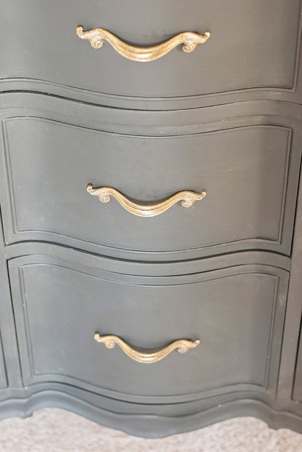 French Provincial Annie Sloan Graphite Dresser - Cuckoo4Design French Provincial Annie Sloan Graphite Dresser - Cuckoo4Design