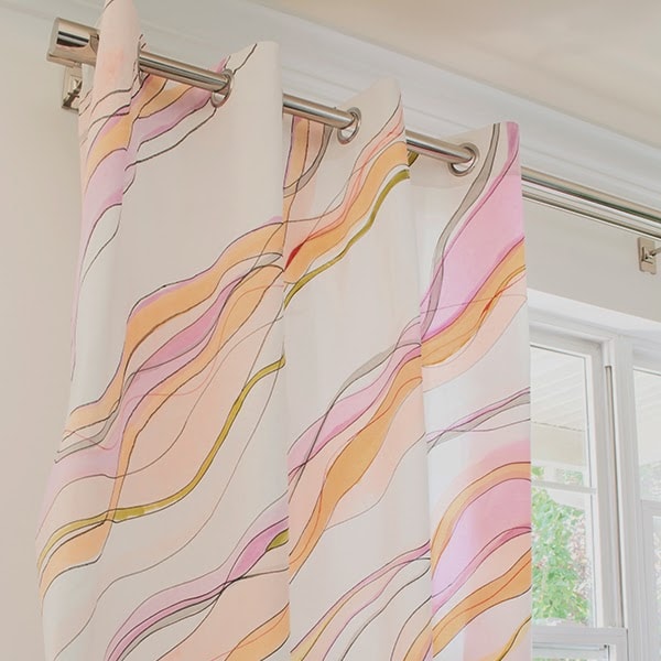 DIY Marbled Watercolor Curtains Tutorial