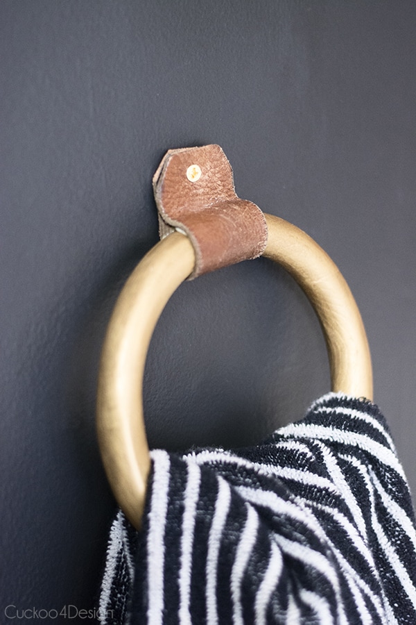 wooden hand towel ring