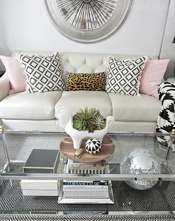 coffee table styling vignette
