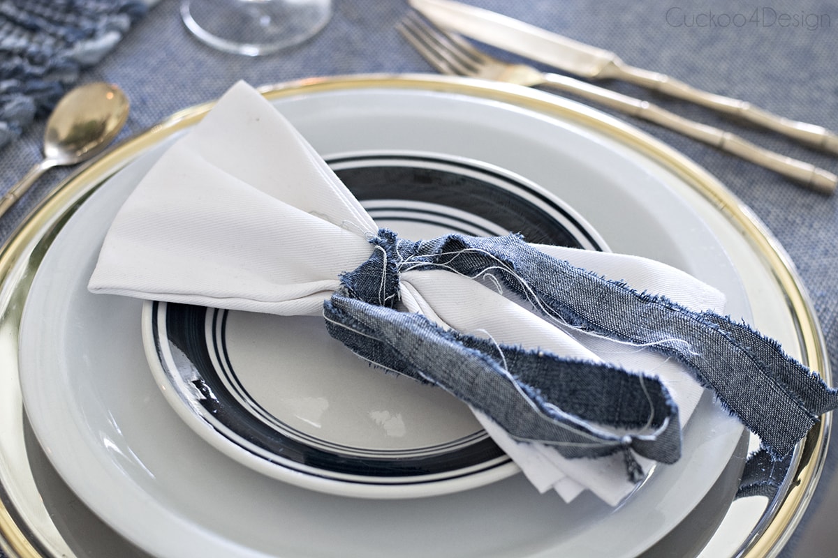 Blue Jeans Fall or Thanksgiving Tablescape