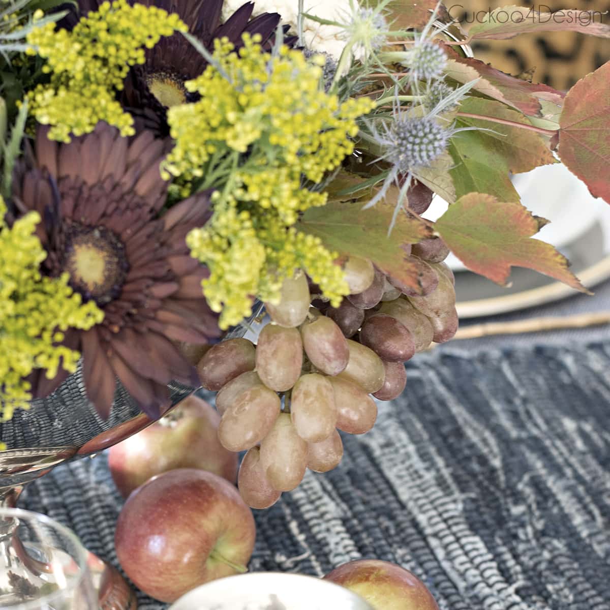 Blue Jeans Fall or Thanksgiving Tablescape