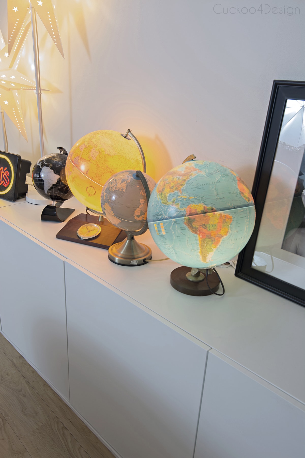 family room globe collection