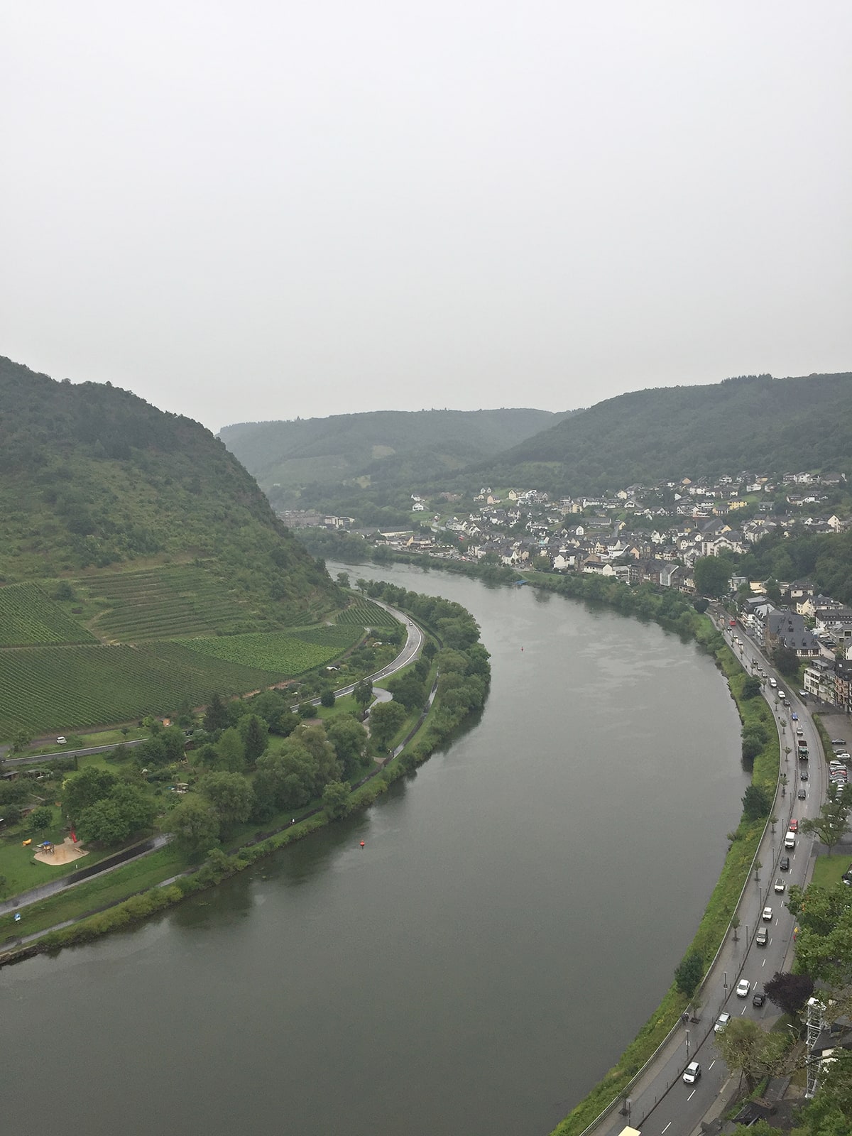 view onto the river from Reichsburg Cochem