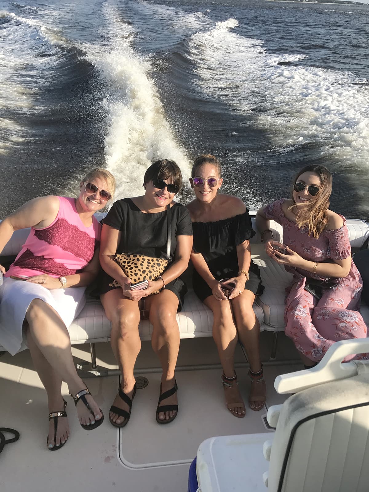 riding the inn's boat for happy hour