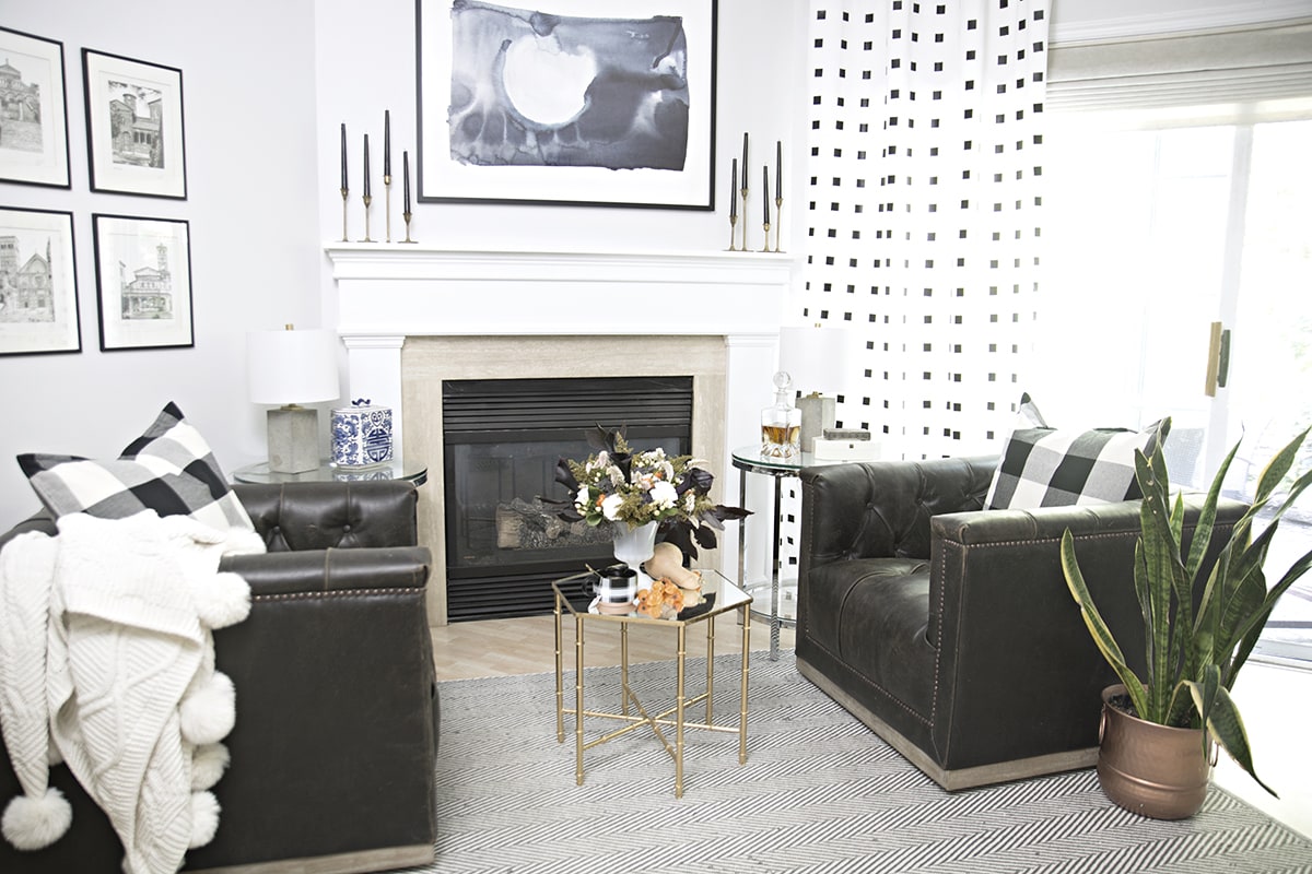 a hint of modern fall decor in this eclectic home tour