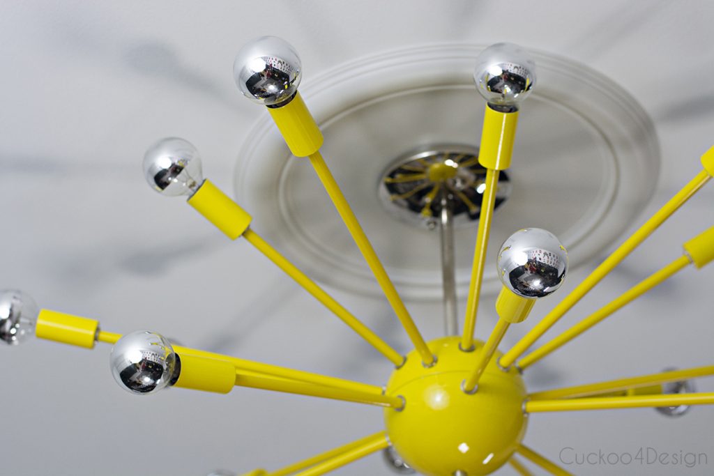 yellow sputnik light fixture