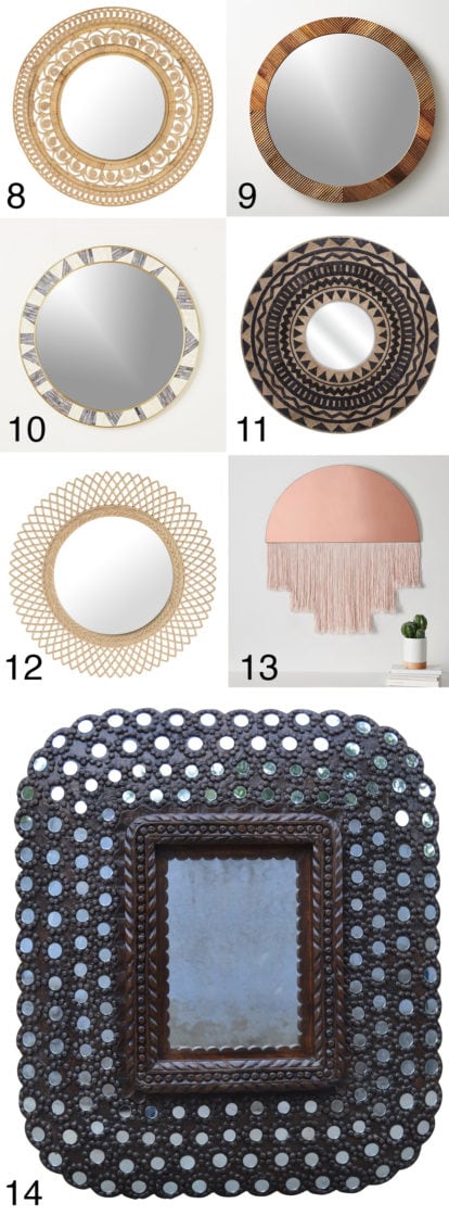 Friday Favorites: Boho Mirrors - Cuckoo4Design