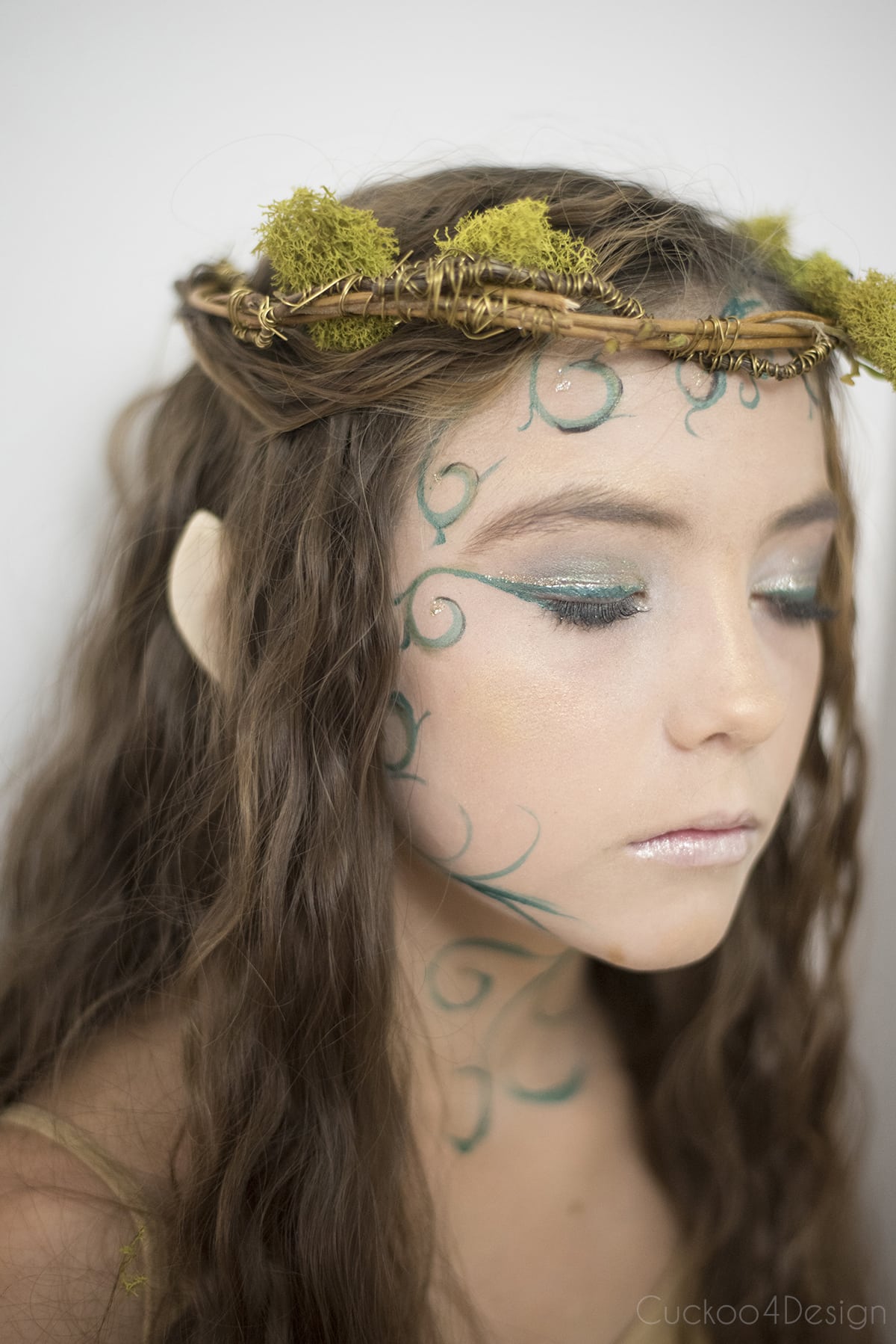 sensory-friendly forest elf make-up