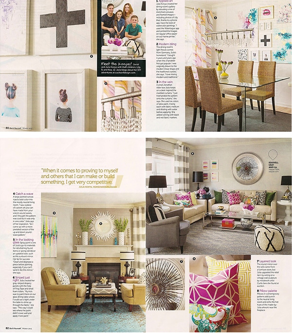 DIY magazine feature that started changing your home decor style on a budget