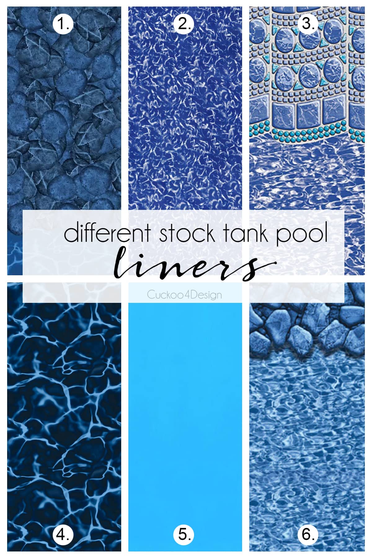 different stock tank pool liner options