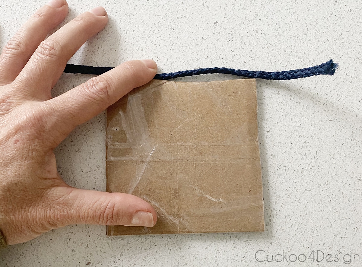 cardboard wrapped with packaging tape