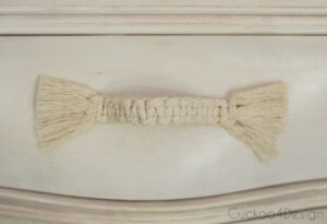 How to make easy boho drawer pulls using macrame yarn - Cuckoo4Design