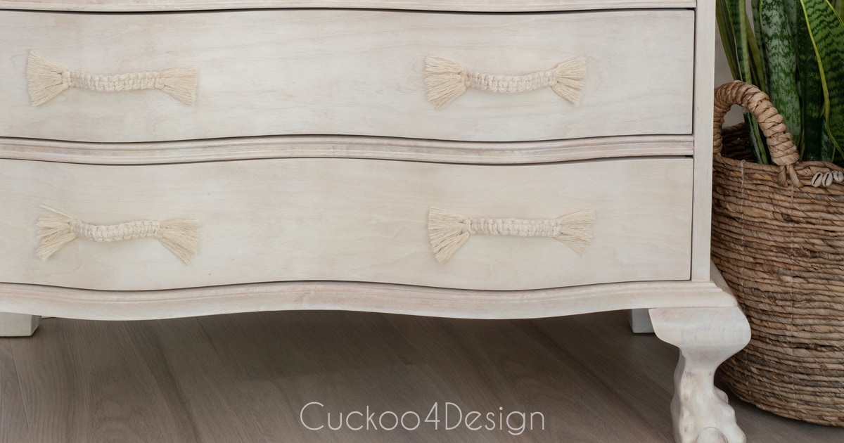 How to make easy boho drawer pulls using macrame yarn - Cuckoo4Design