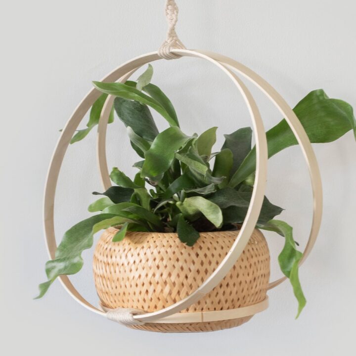 DIY Hanging Basket With Embroidery Hoops - Cuckoo4Design