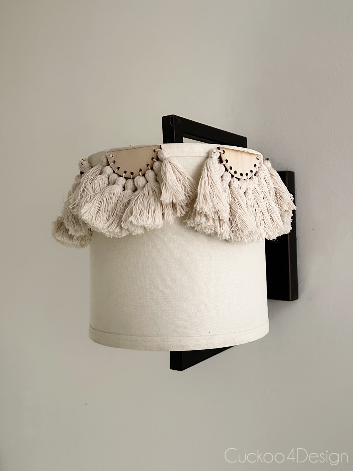 DIY tassel embellishments for a tassel sconce, lampshade, or basket