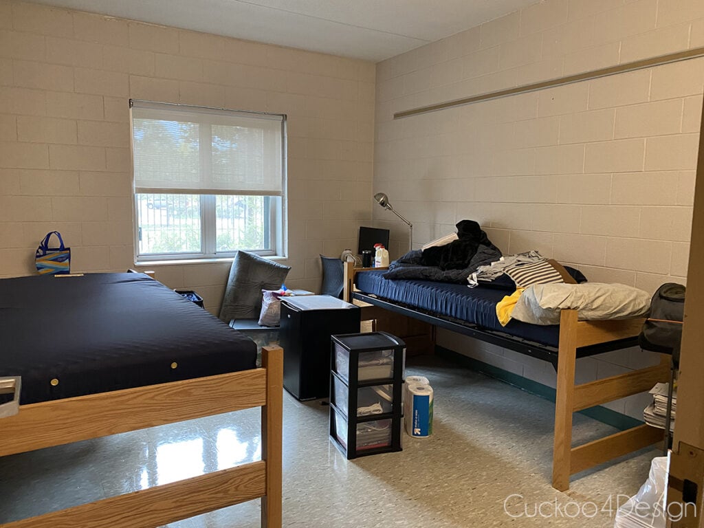 dorm room before