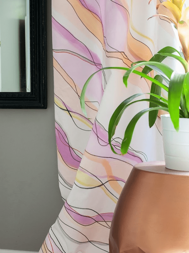 DIY Marbled Watercolor Curtains Tutorial Story