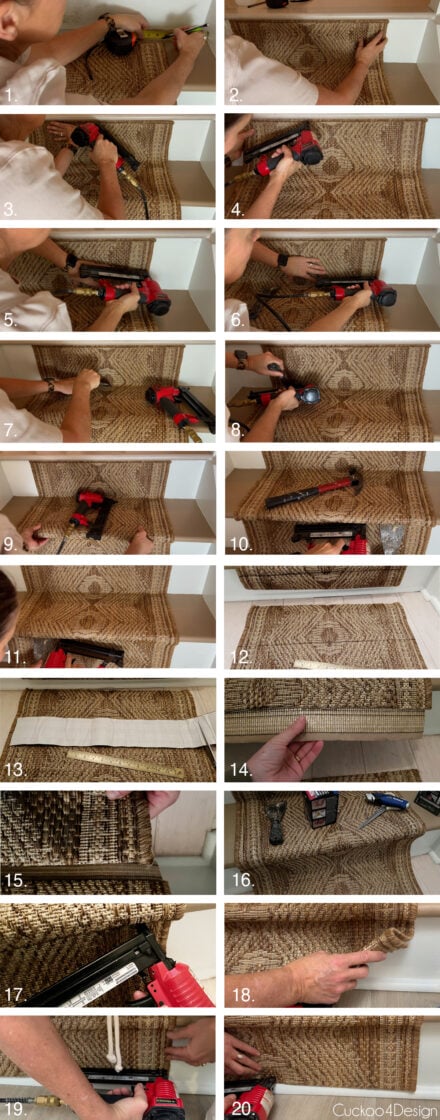 How to install a carpet runner on stairs - Cuckoo4Design