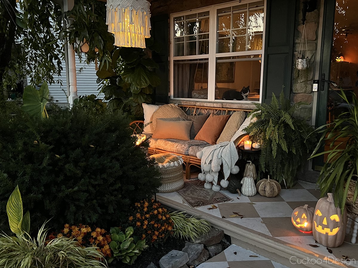 cozy fall porch