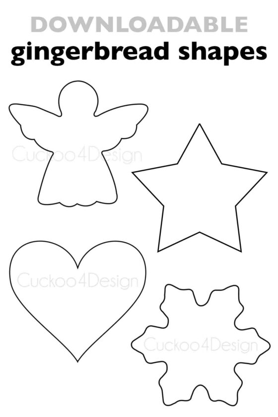 Easy no bake DIY gingerbread ornaments (templates included) - Cuckoo4Design