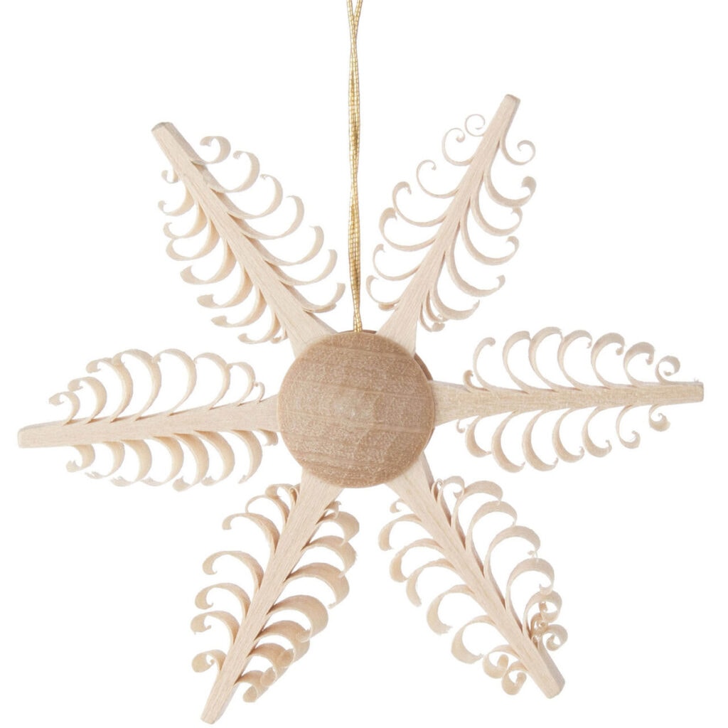 small German shaved star ornament