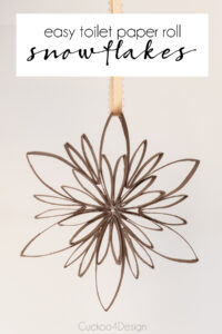 DIY toilet paper roll snowflakes (easy Christmas ornaments) - Cuckoo4Design