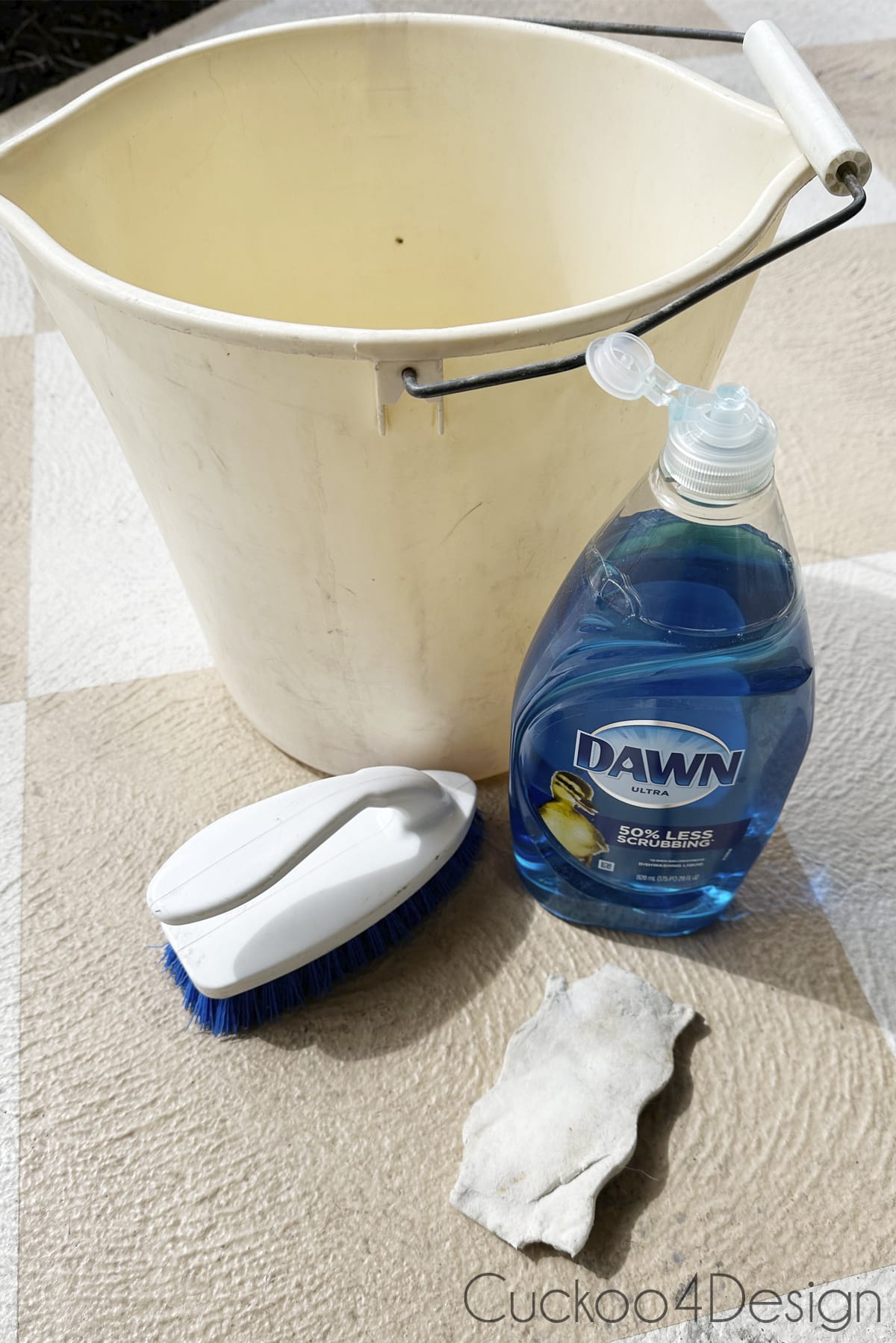 supplies needed to clean painted concrete