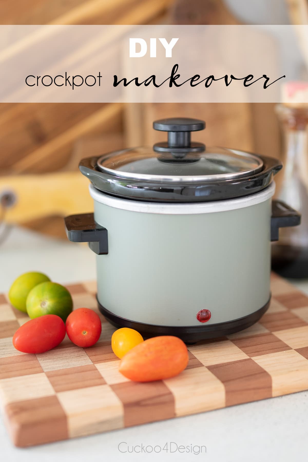 Easy crockpot makeover without using paint - Cuckoo4Design