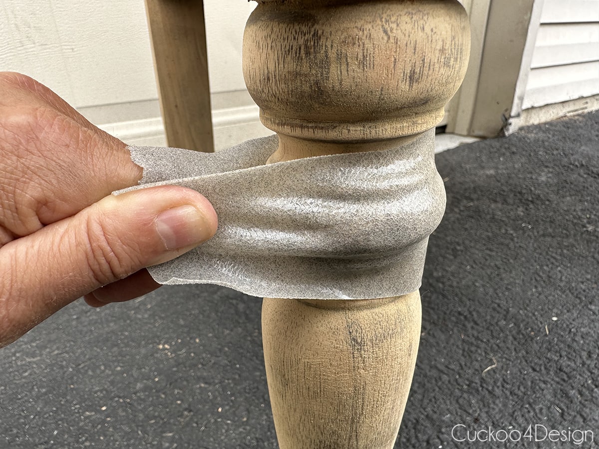 How to sand spindles (without power tools)