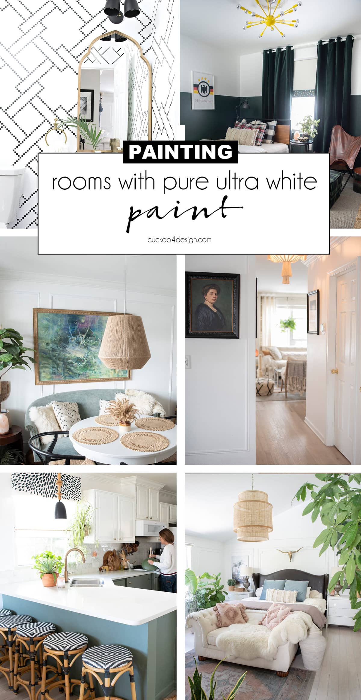 rooms in our home painted with pure ultra white paint