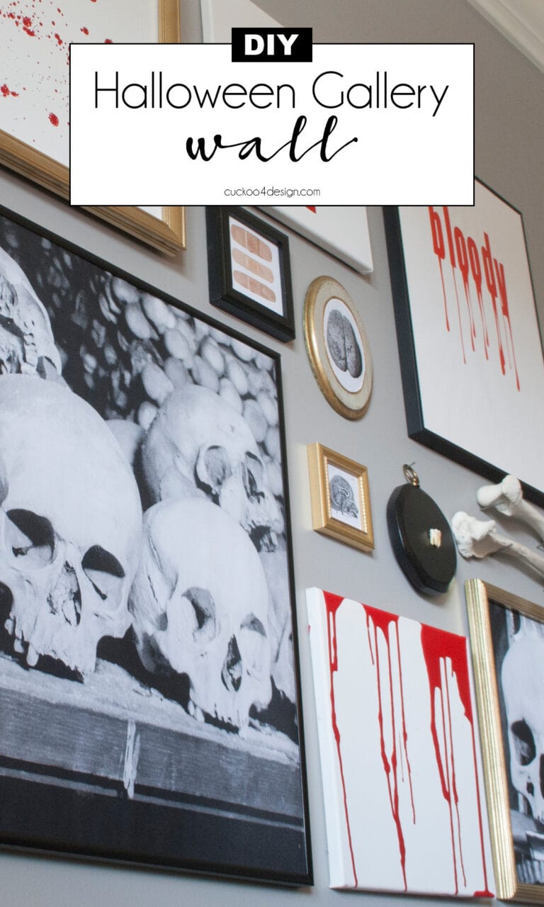 Simple spooky and easy DIY Halloween gallery wall (free printable ...
