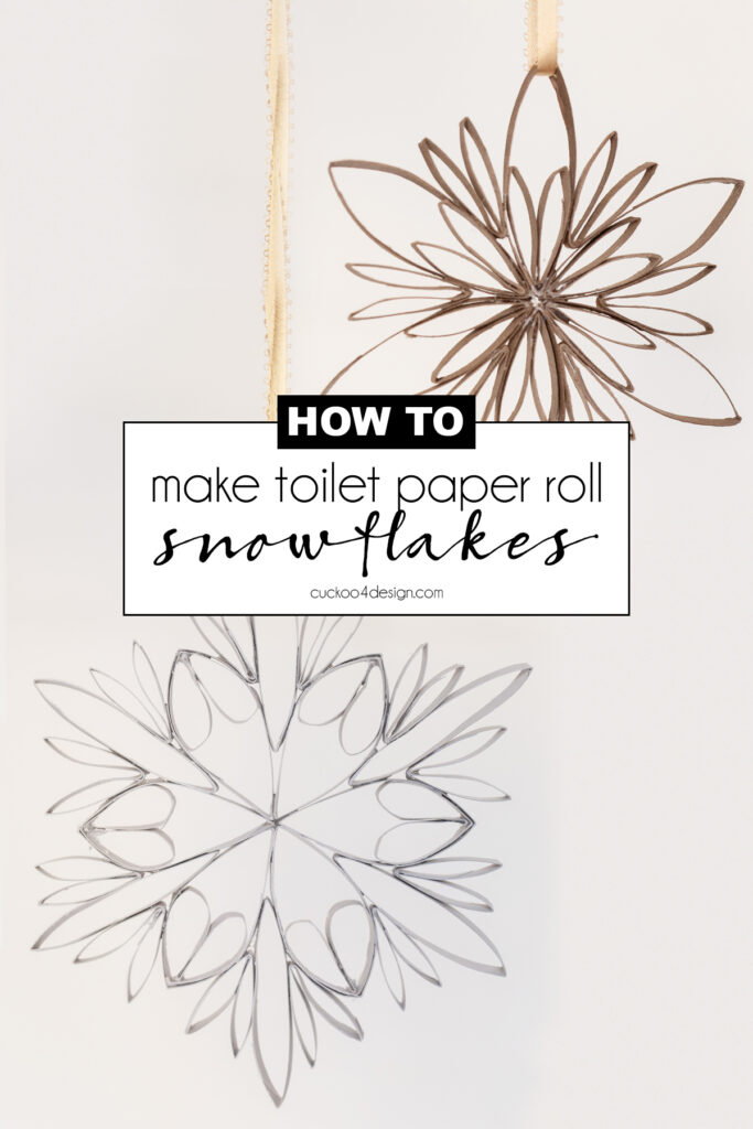 DIY toilet paper roll snowflakes (easy Christmas ornaments) - Cuckoo4Design