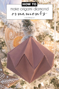 How to make an origami diamond ornament using regular paper - Cuckoo4Design