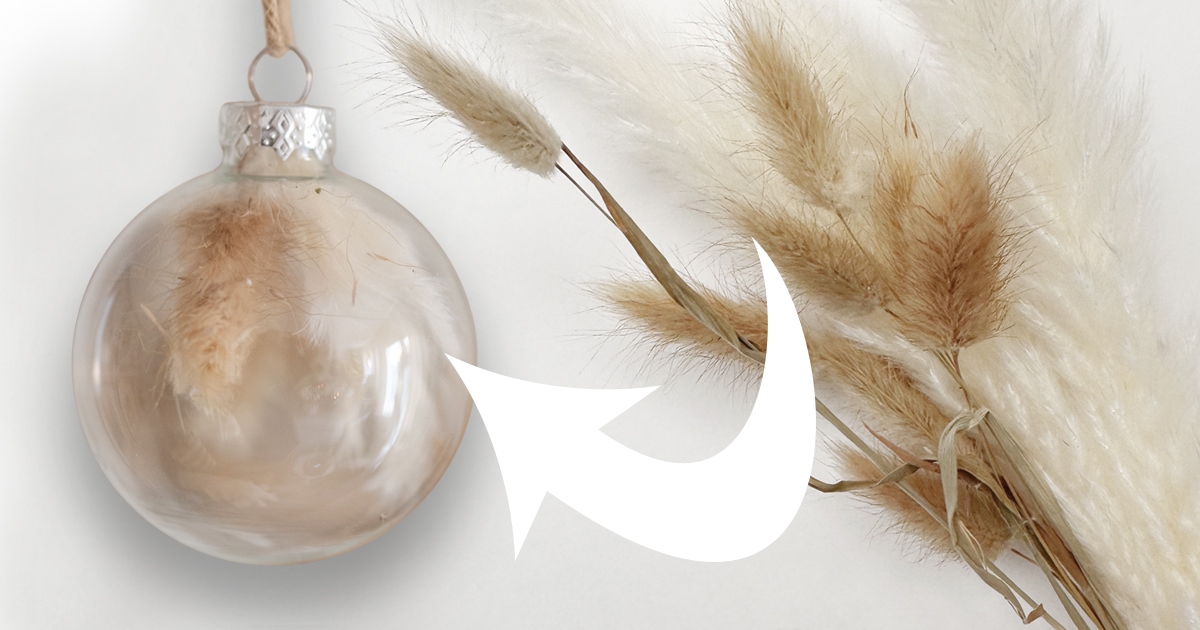 Chic DIY boho ornaments using pampas grass - Cuckoo4Design