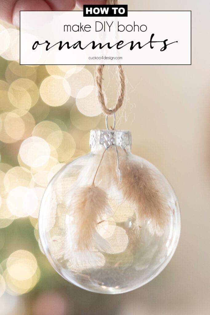 Chic DIY boho ornaments using pampas grass - Cuckoo4Design