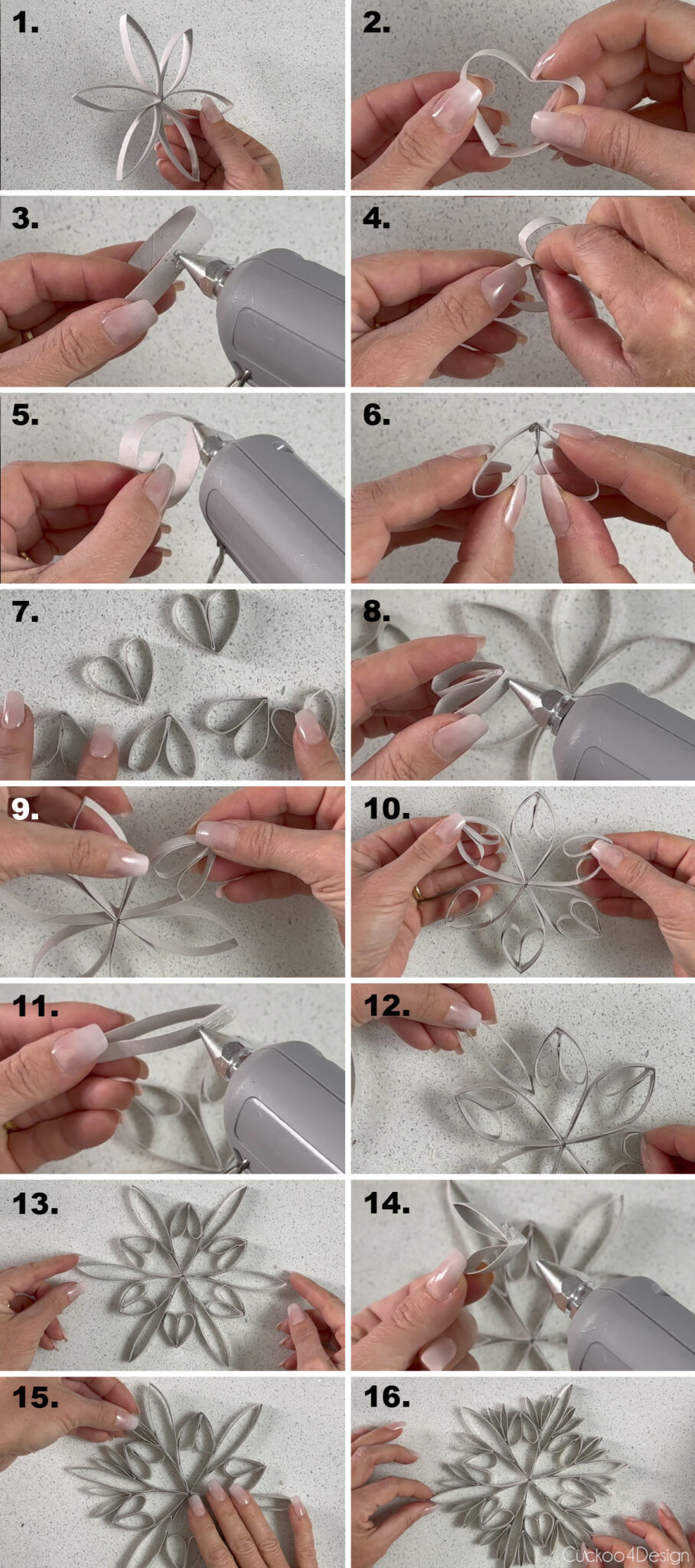 DIY toilet paper roll snowflakes (easy Christmas ornaments) - Cuckoo4Design