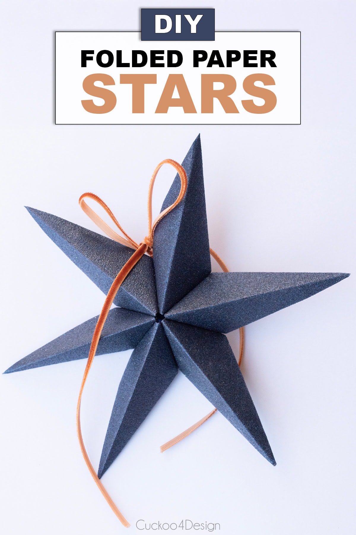 DIY folded paper star with no template required