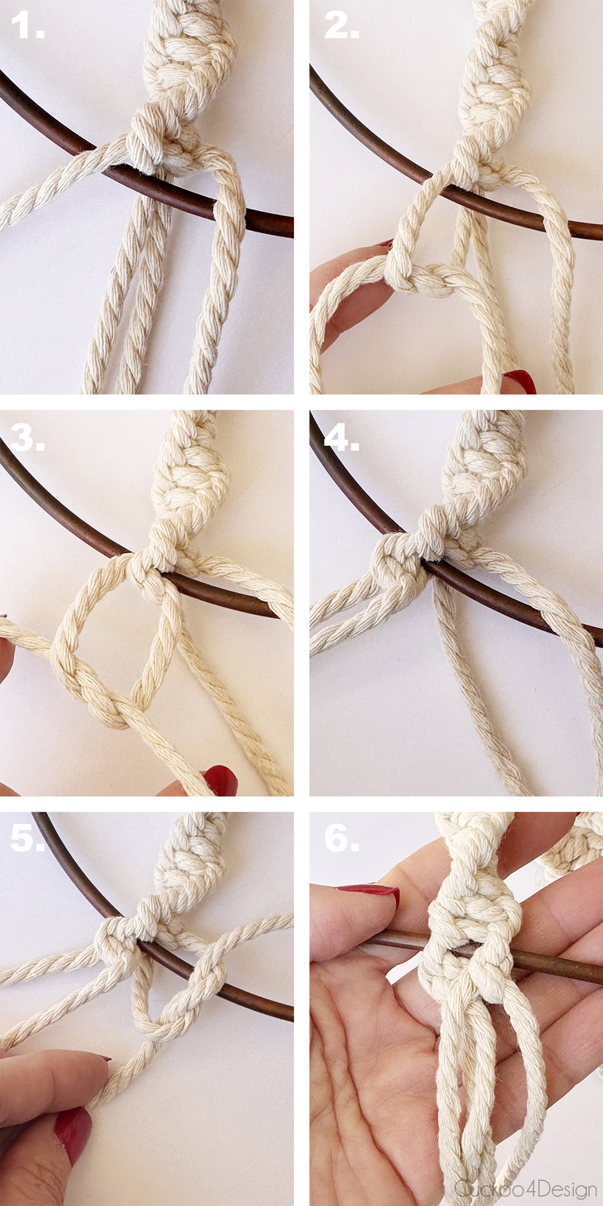 How to Make a Simple Macrame Plant Hanger - Cuckoo4Design