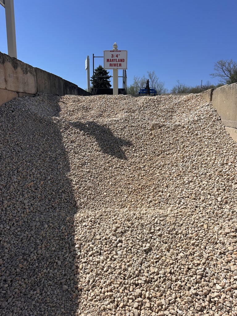 half inch Maryland pea gravel pit