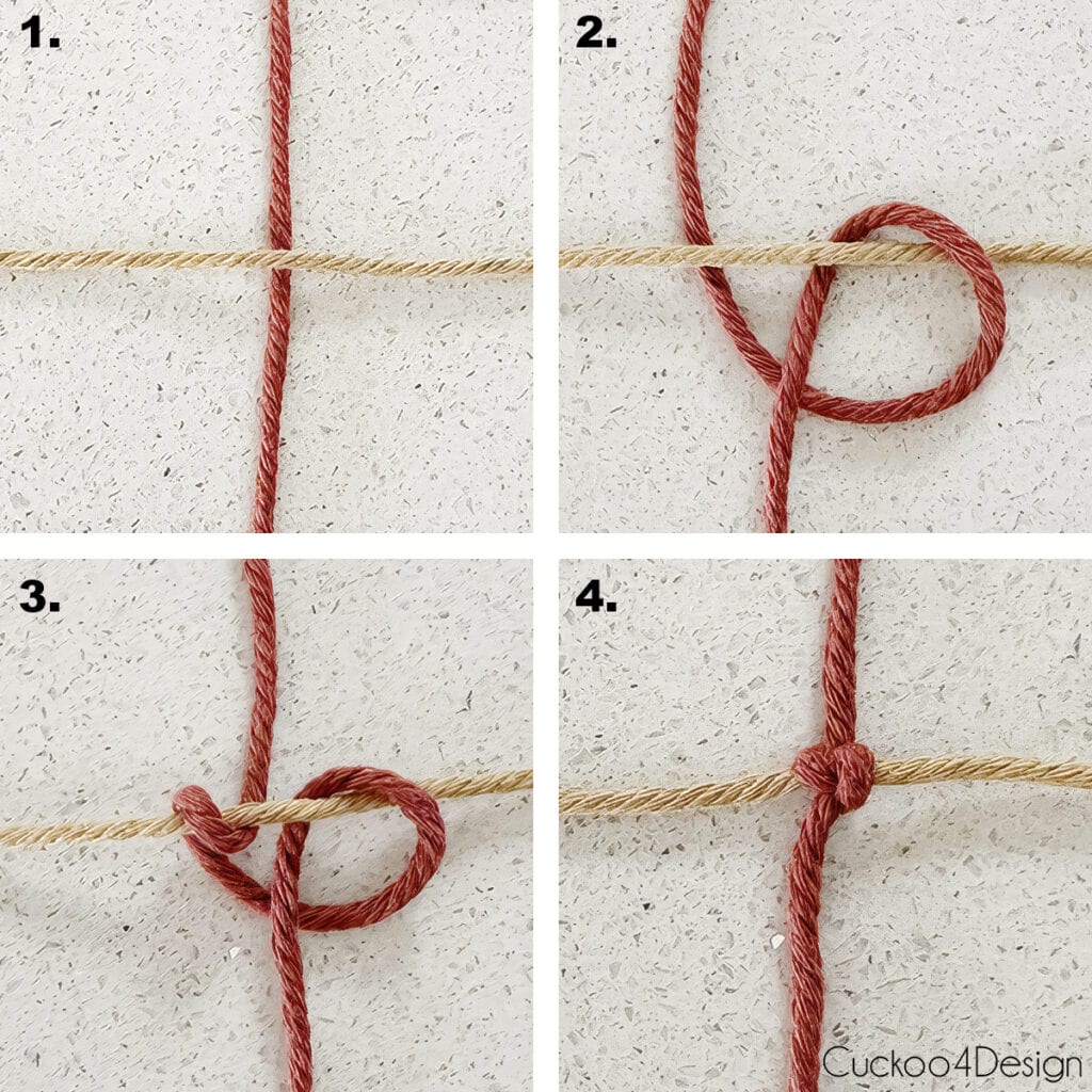 steps for tying a Clove Hitch Knot