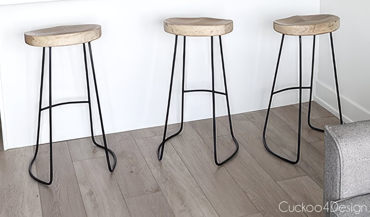 metal and wood Facebook Marketplace find counter stools for kitchen